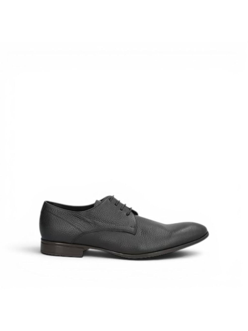 Doucal's Pebbled Leather Derby Dress Shoes Black EU 45 US 12 Made Italy NIB - Picture 2 of 5